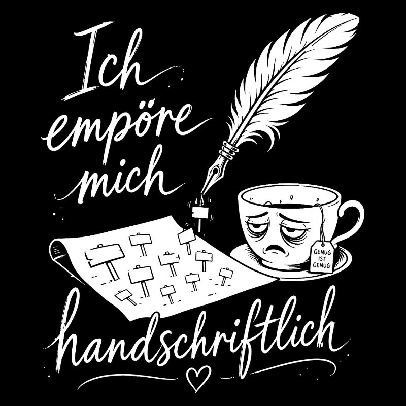 Ich empöre mich handschriftlich