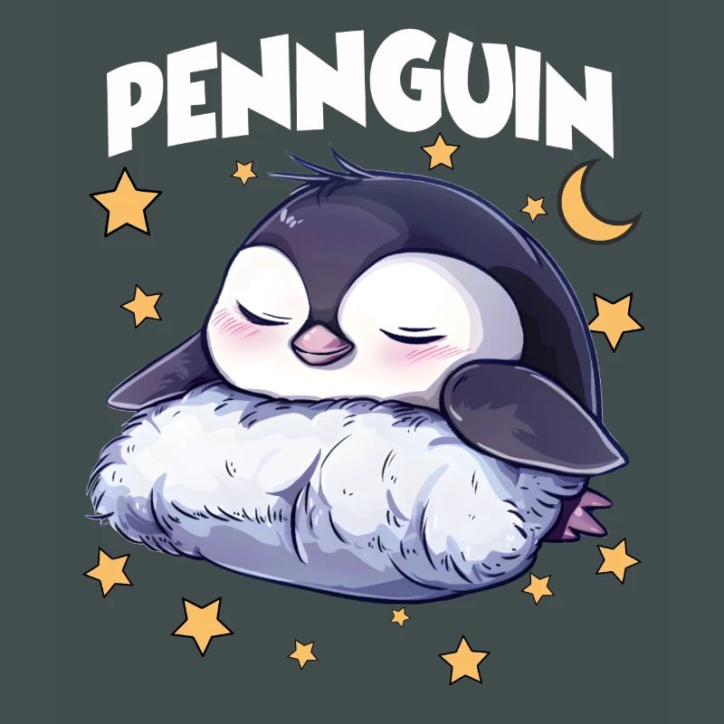 Pinguin Pennguin Pyjama Langschläfer Morgenmuffel 