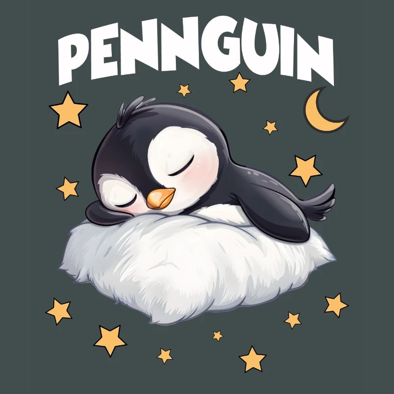 Pennguin Pinguin Pyjama müde Morgenmuffel Langschl