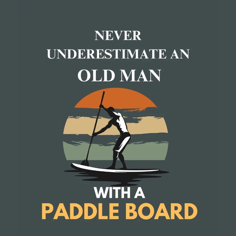 Old Man With A Paddle Board