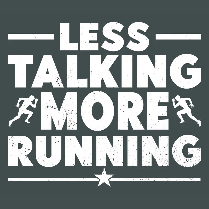 Marathon Runner Less Talking More Running Gift