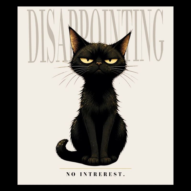Disappointing. – Sarcastic Black Cat Design