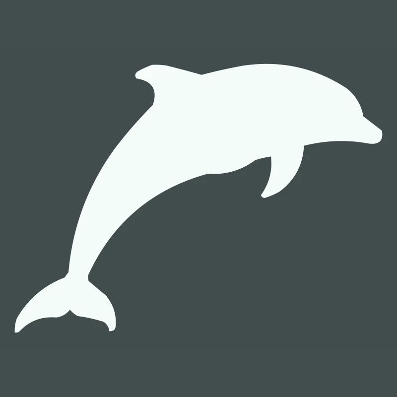 Glowing Dolphin Silhouette