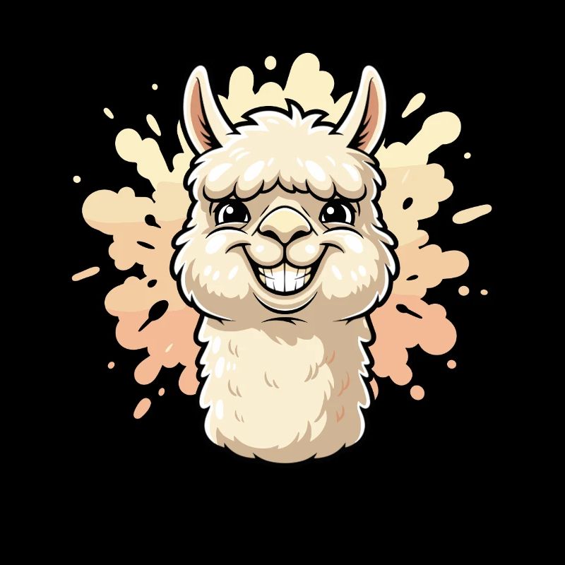 Alpaca Smile Paint Splash