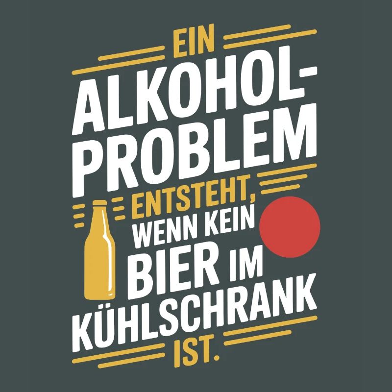 Bier Spruch Alkohol Problem Männerabend JGA Herren