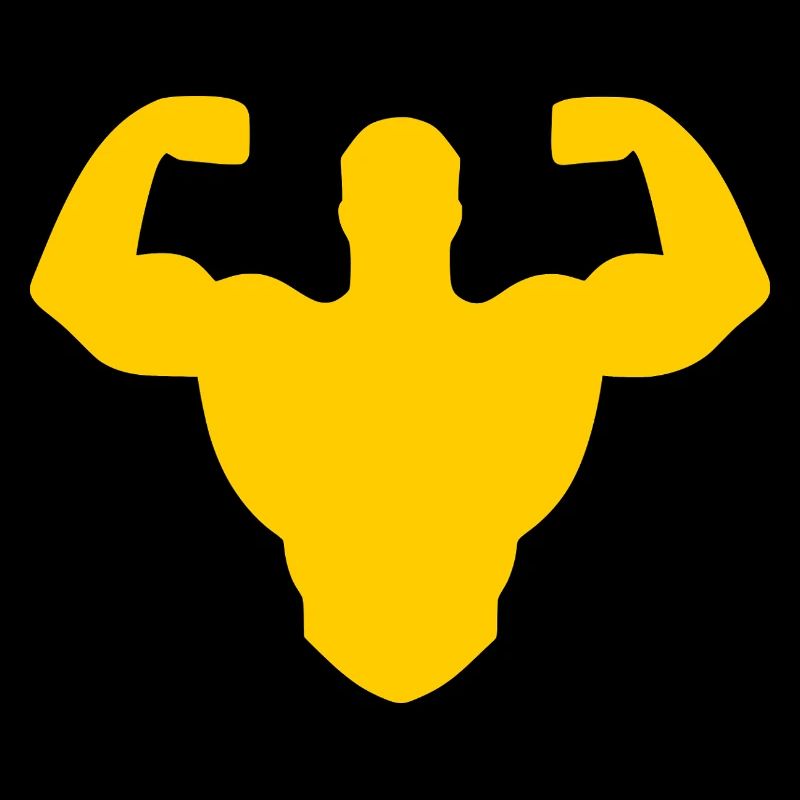 Silhouette de bodybuilder - Force double des biceps