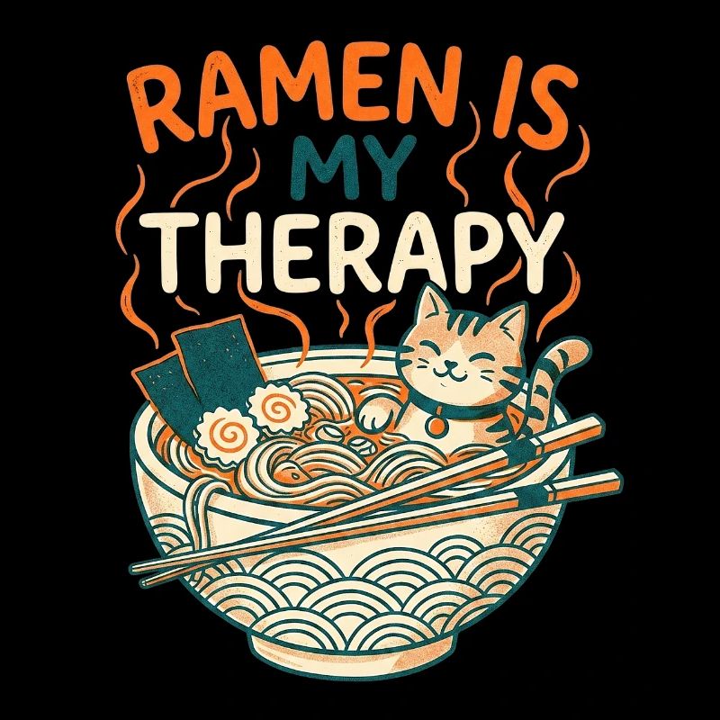 Ramen Therapy Cat