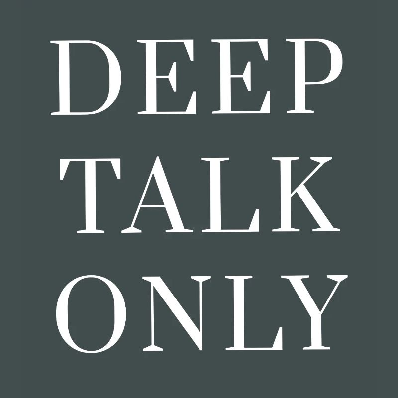 Deep Talk Only – Minimal Introvert Quote Design