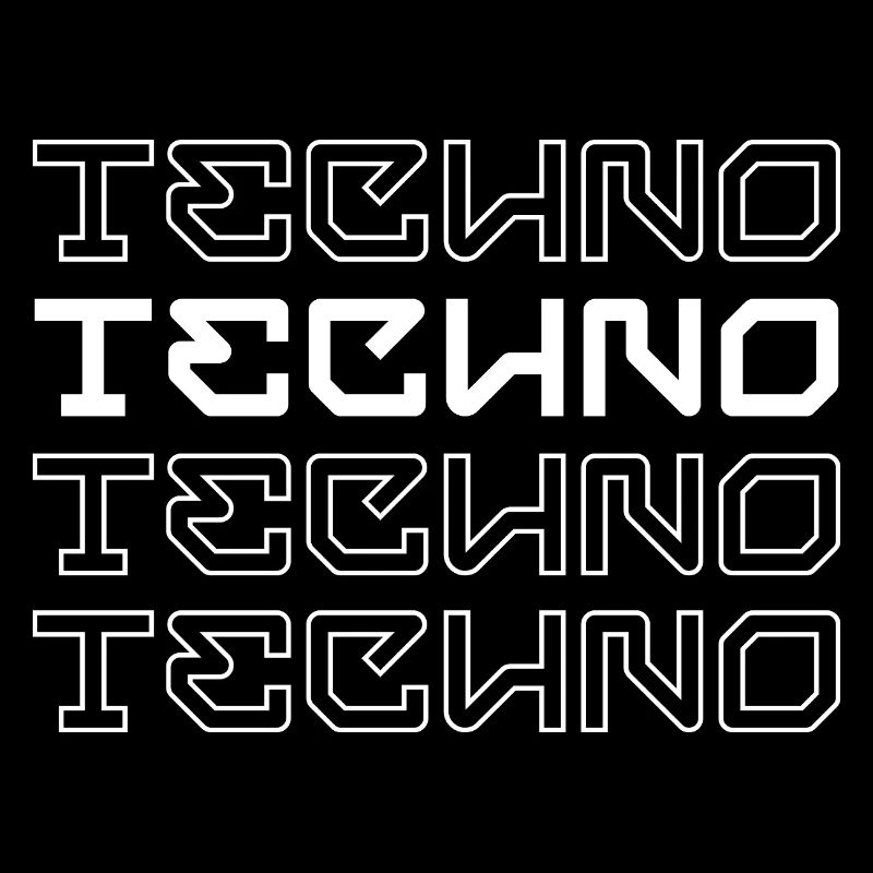 Conception de logo en typographie techno-moderne