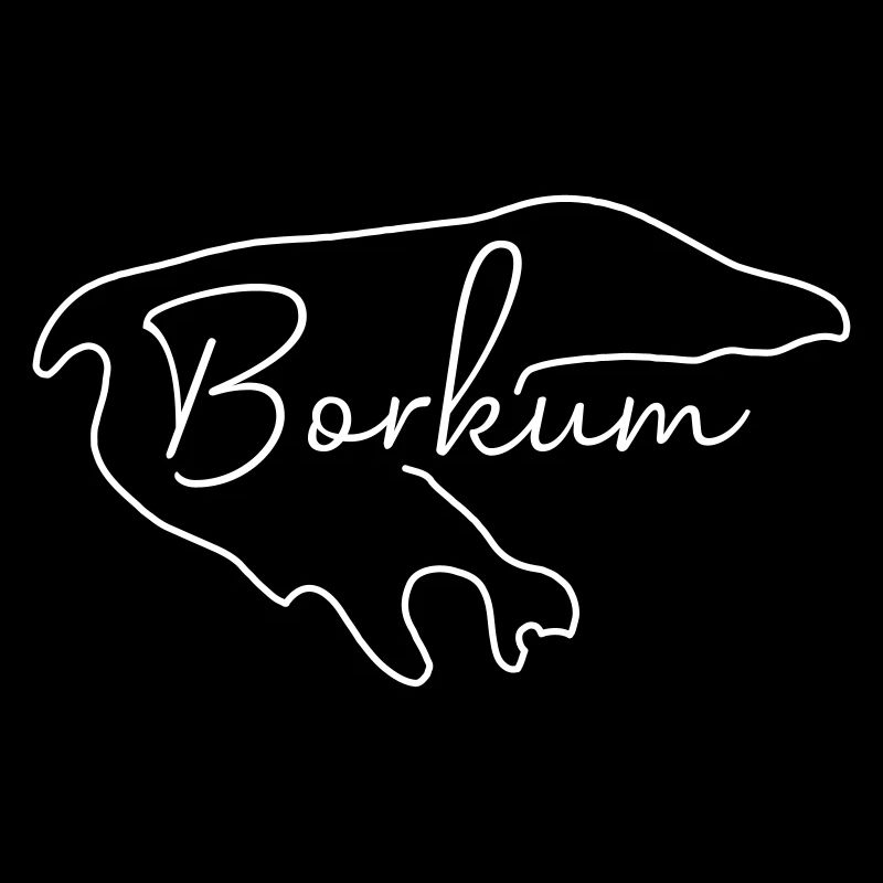 Borkum | Map line art minimalism