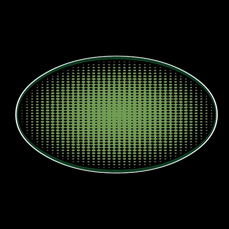 Oval green dots, with frame