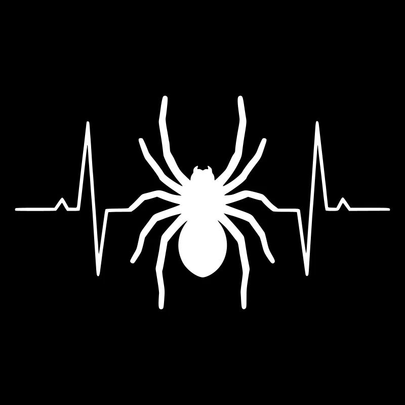 Spider Heartbeat ECG Terrarium Vector