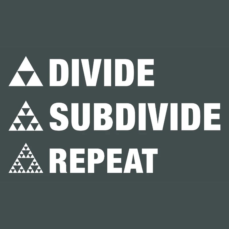 triangle fractal geometry divide subdivide repeat