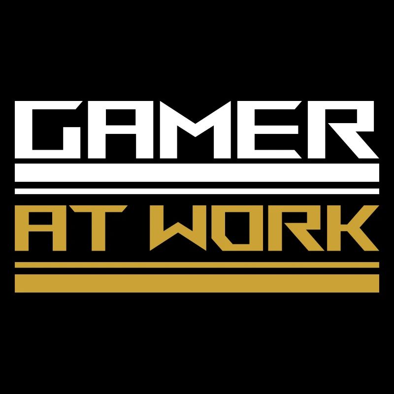 Gamer at work white