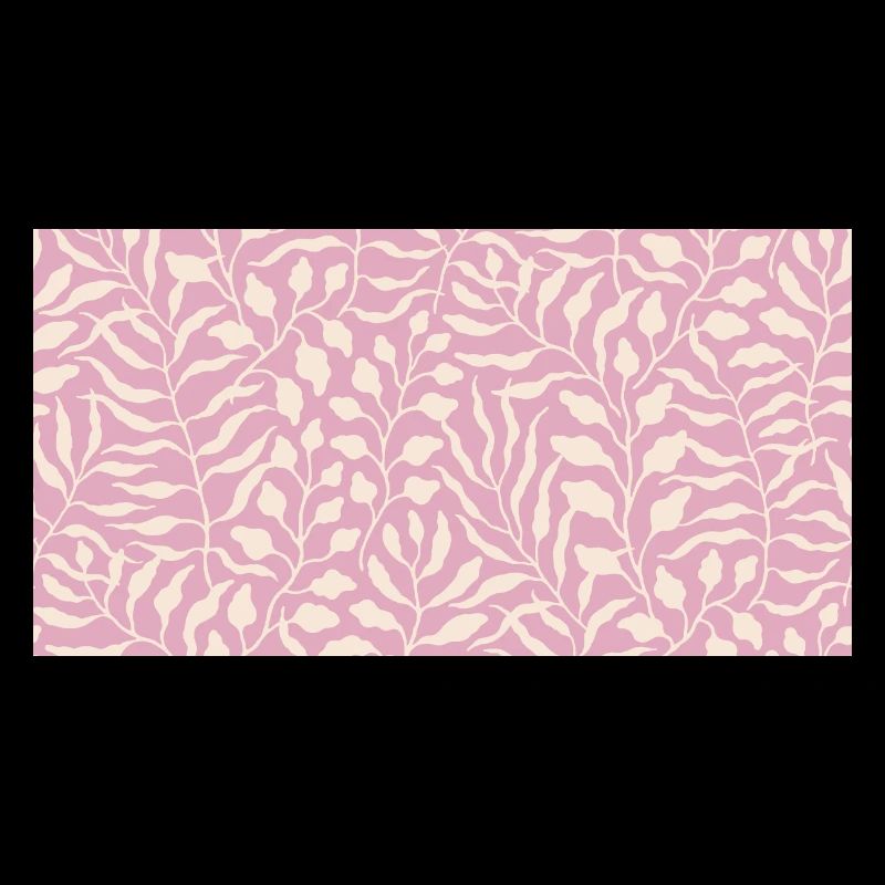Elegant Leaves Pattern in Pale Pink