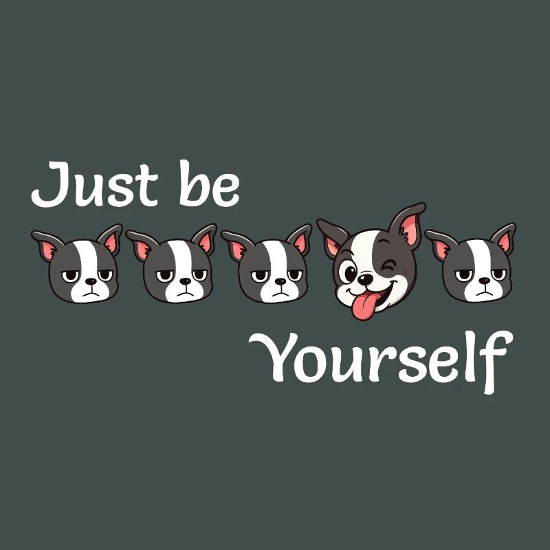 Boston - Soyez simplement - Vous-même - Texte blanc