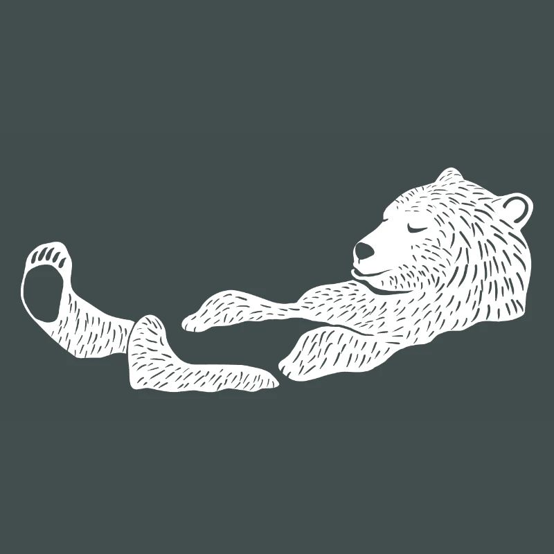 Ours blanc, le nageur