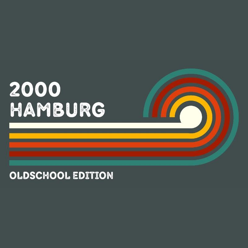 Hamburg Retro Shirt 2000 Code postal Souvenir Code postal