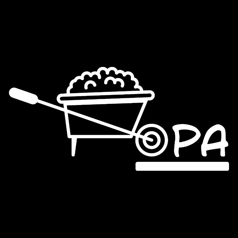 Opa Schubkarren Gartenarbeit
