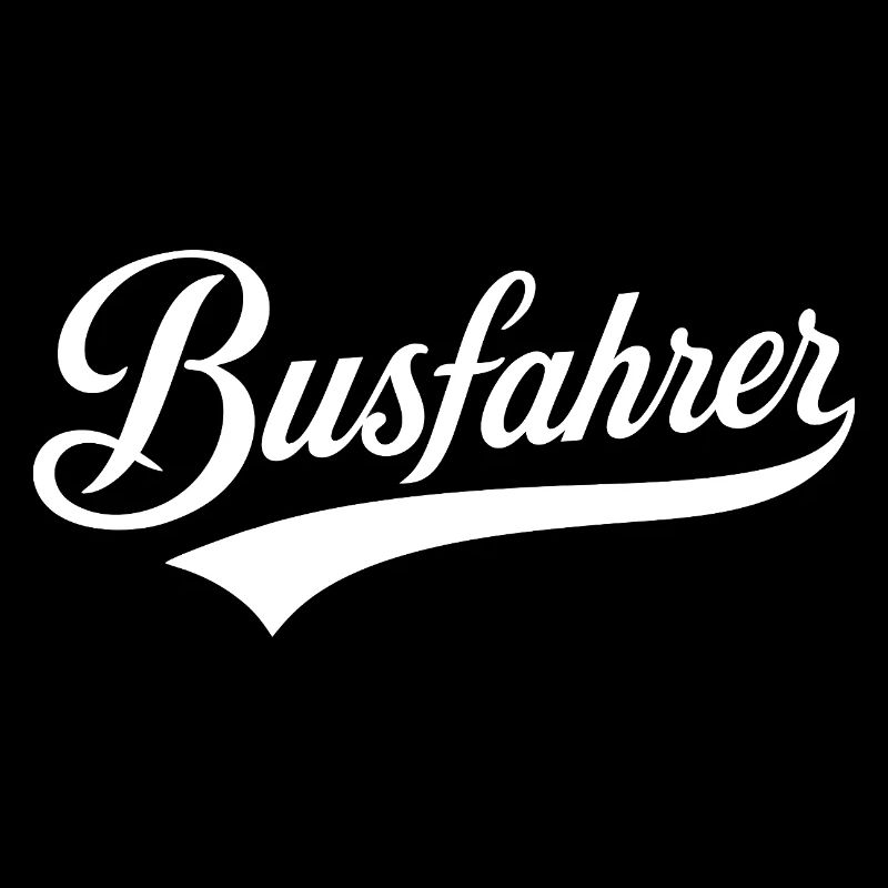 Beruf Busfahrer Text Design