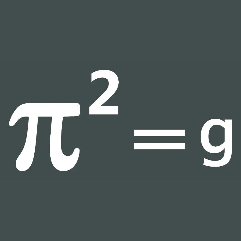 Funny Math Joke Pun - Pi Joke pi squared = g Maths