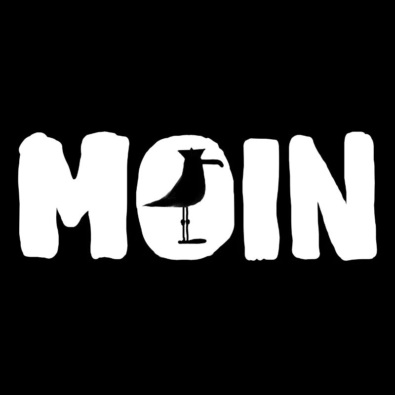 Mondsilhouette mit Pinguin