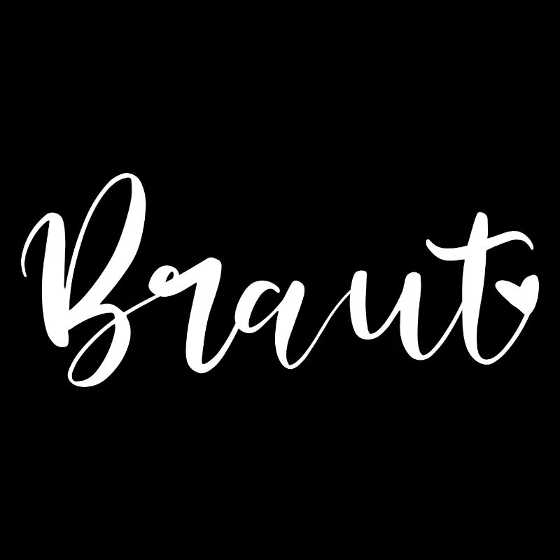Weißes Braut Design JGA mit Herz