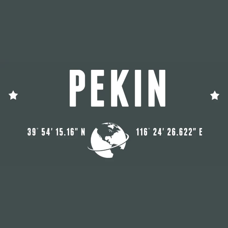 Beijing Stylized Geographical Coordinates