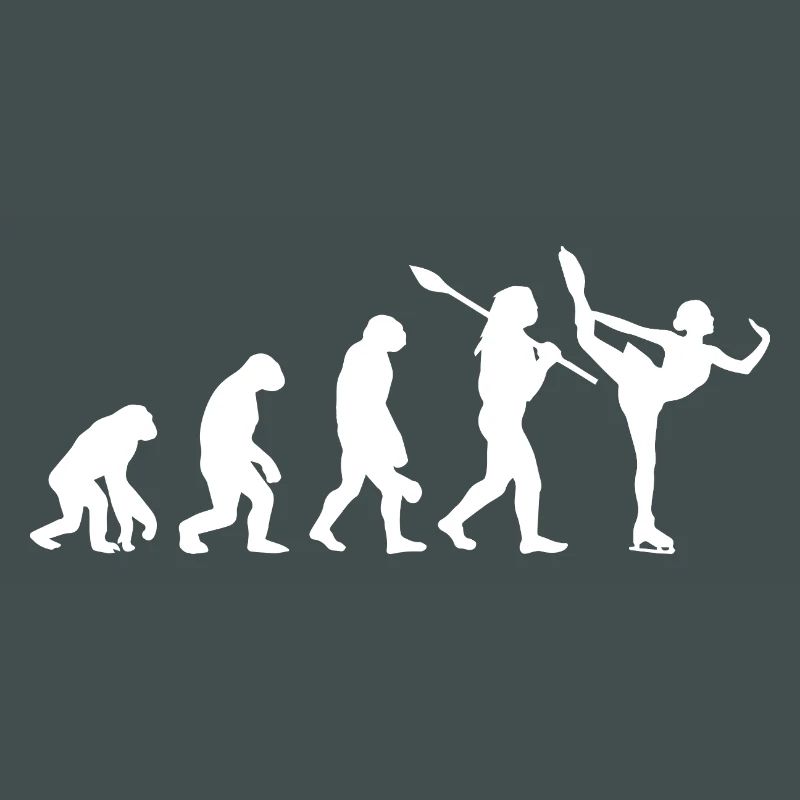 Entwicklung des Mannes, Eiskunstlauf-Mädchen, Eislauf-Mädchen