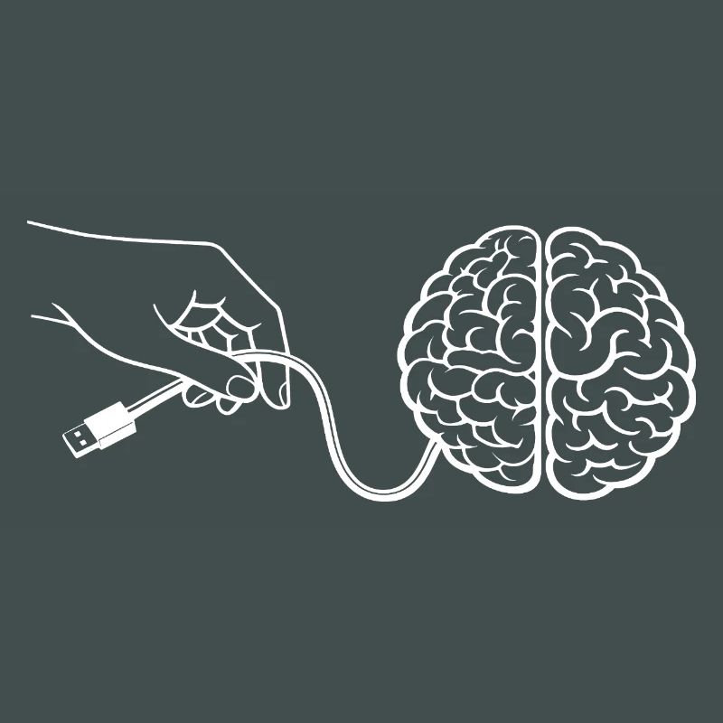Brain Head Cable Connector Artificial Intelligence