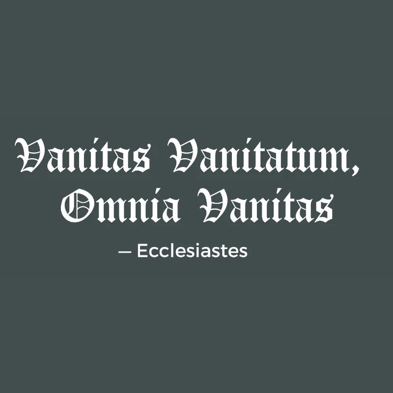 Vanitas Vanitatum Ecclésiaste Imprimé Tee