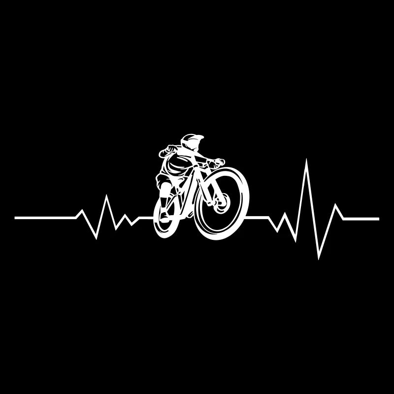Herzschlag Radfahrer Outline