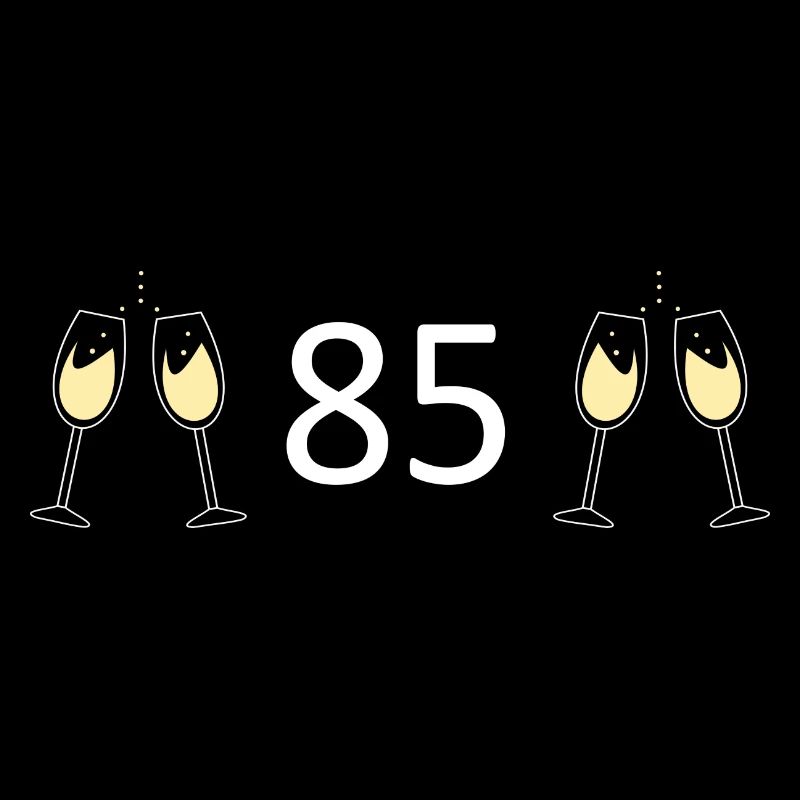 85e anniversaire 85 ans 85 Numéro 85 Blanc