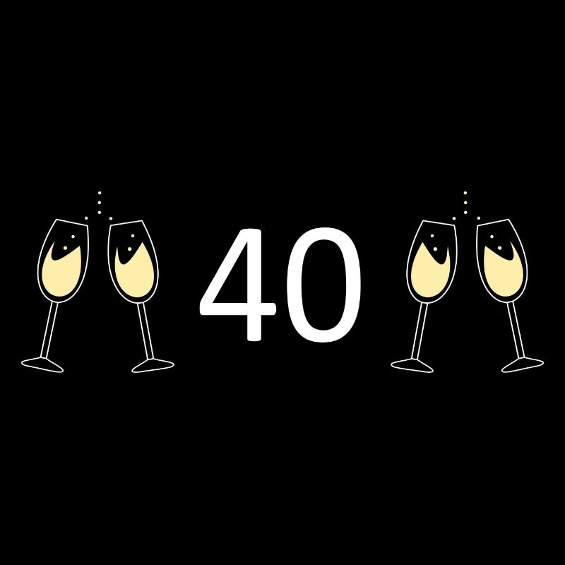 40e anniversaire 40 ans 40 numéro 40 blanc
