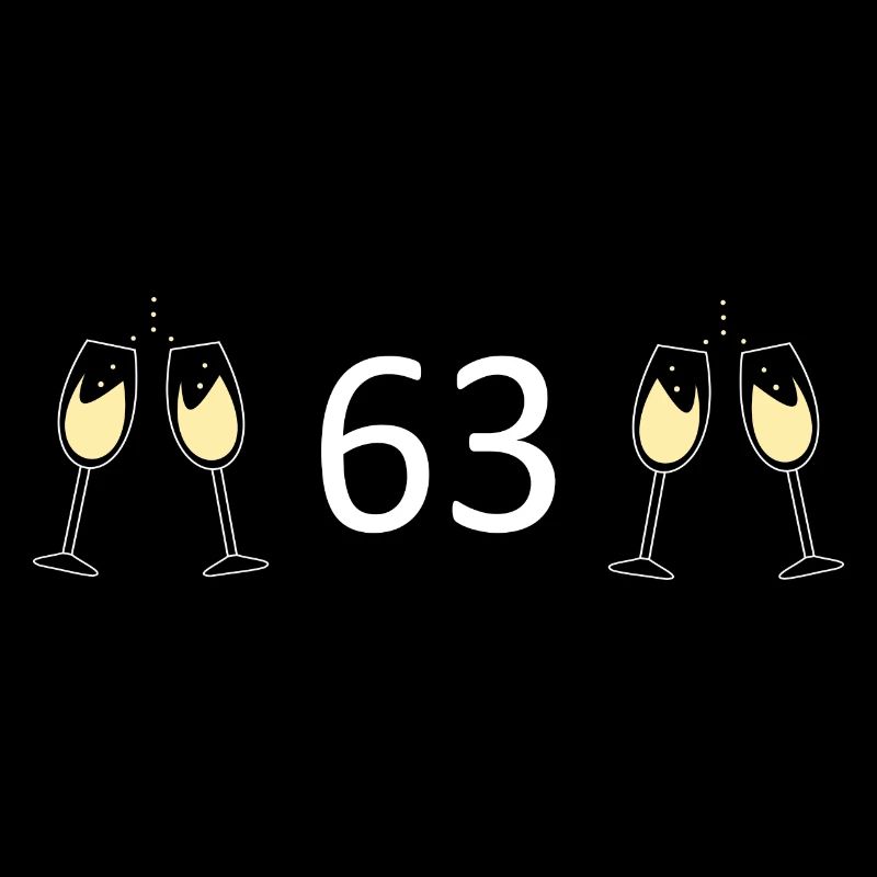 63e anniversaire 63 ans Jubilé 63 Numéro 63 noir