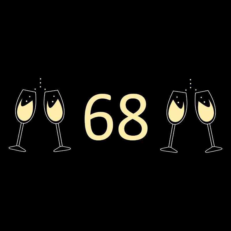 68th Birthday 68 Years Jubilee 68 Number 68