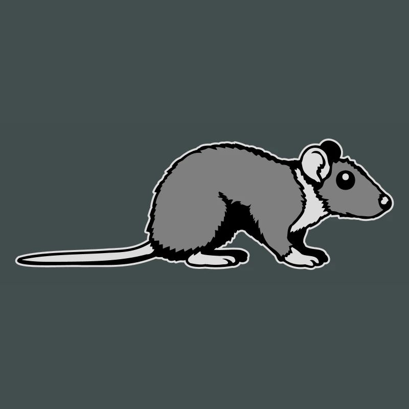 Profil secondaire de rat Mignon, bande dessinée drôle d’animal rongeur