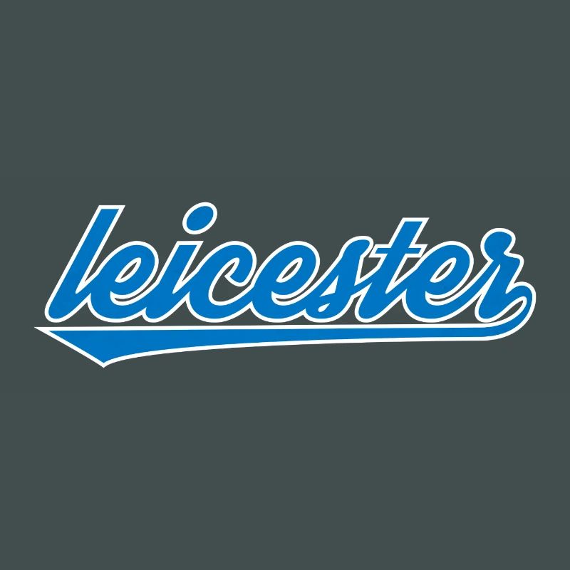 Leicester Blue Script Design