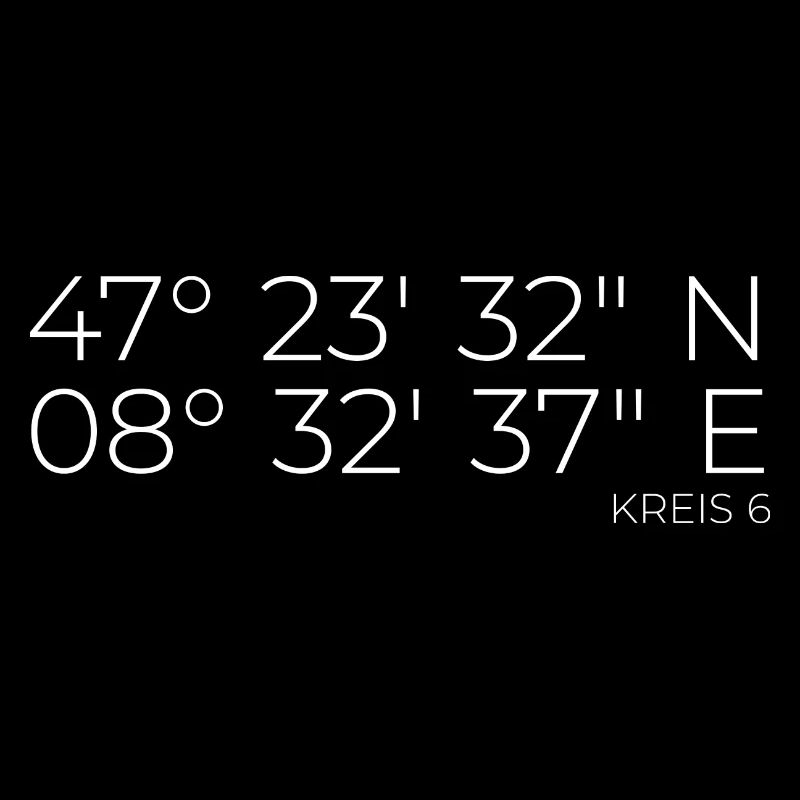 Coordinates District 6 Oberstrass Unterstrass Zurich