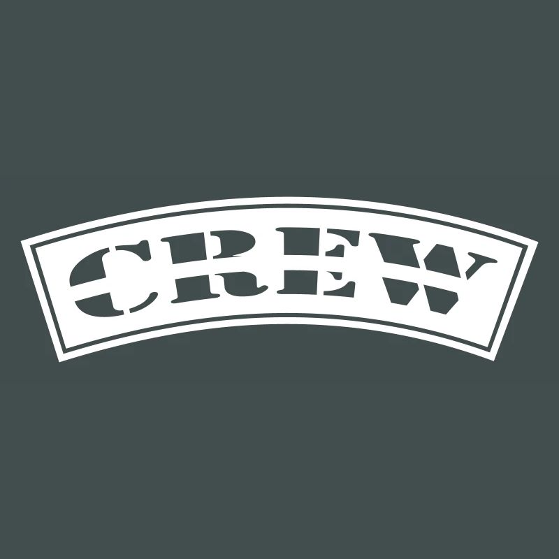 Crew gebogen Design Patch