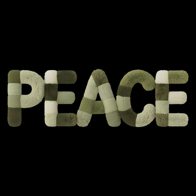 Modern Patchwork Peace Style Sticker