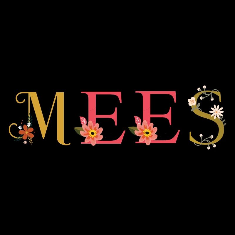 Le nom de MEE décoré de fleurs