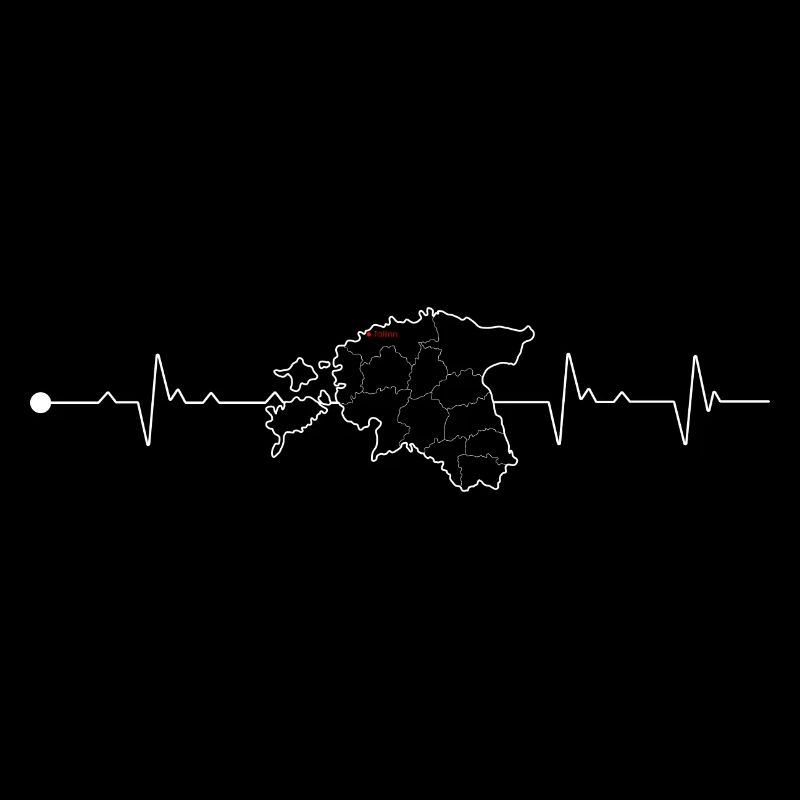 Wales Heartbeat Map Design
