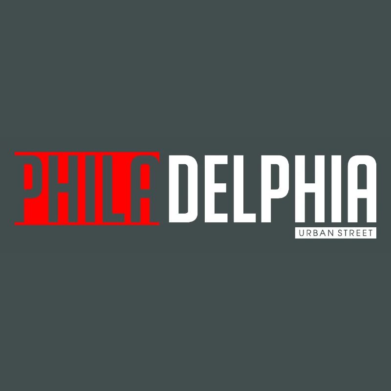Conception colorée basée sur du texte de Philly et Delta