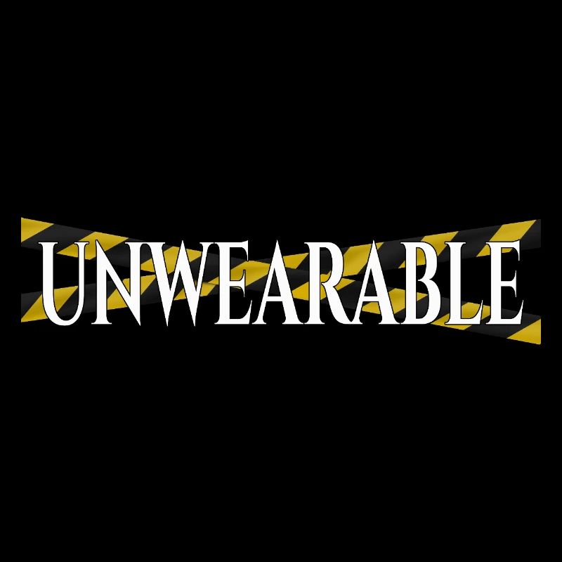 Unwearable – Design statement avec ruban d’avertissement
