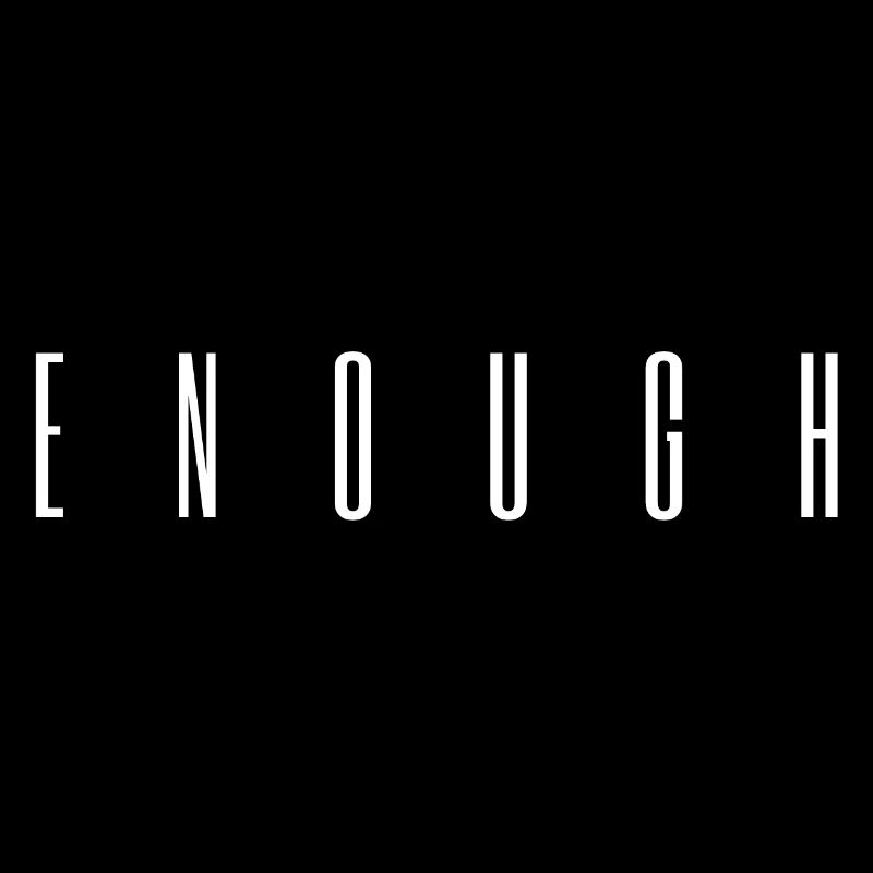 Assez de Typographie minimaliste Esthétique Tee