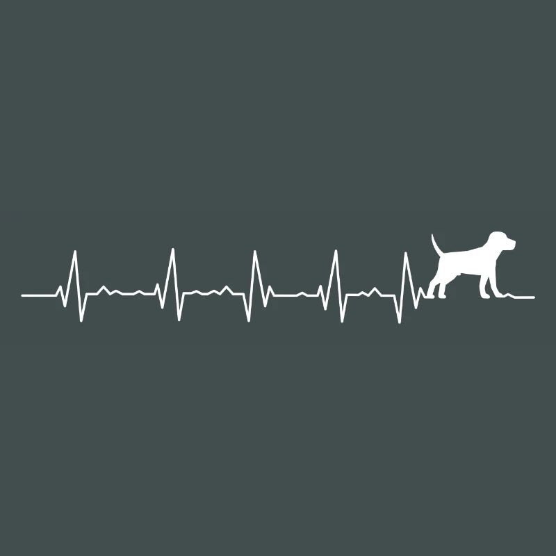 Silhouette du battement de cœur du chiot