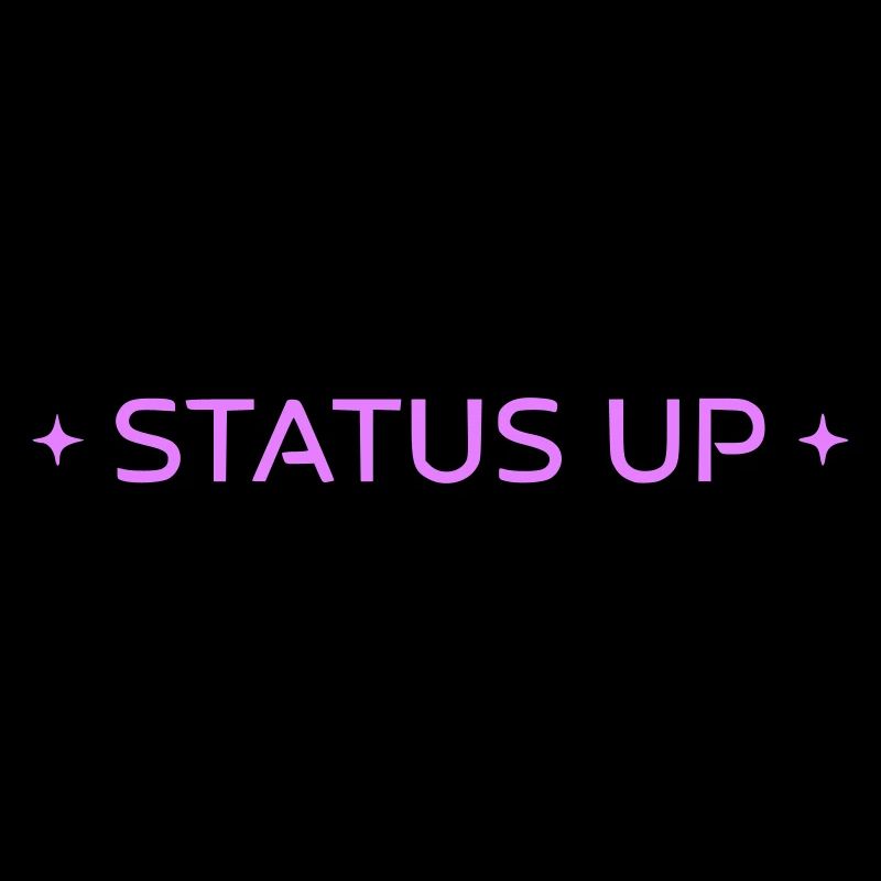 Status Up Level Up Gaming Text Vector