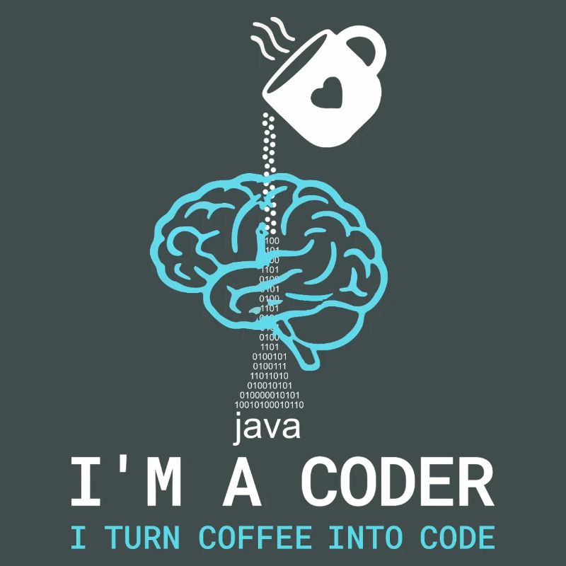 Coder T-Shirt: Coffee into Code – Nerdy Programmie