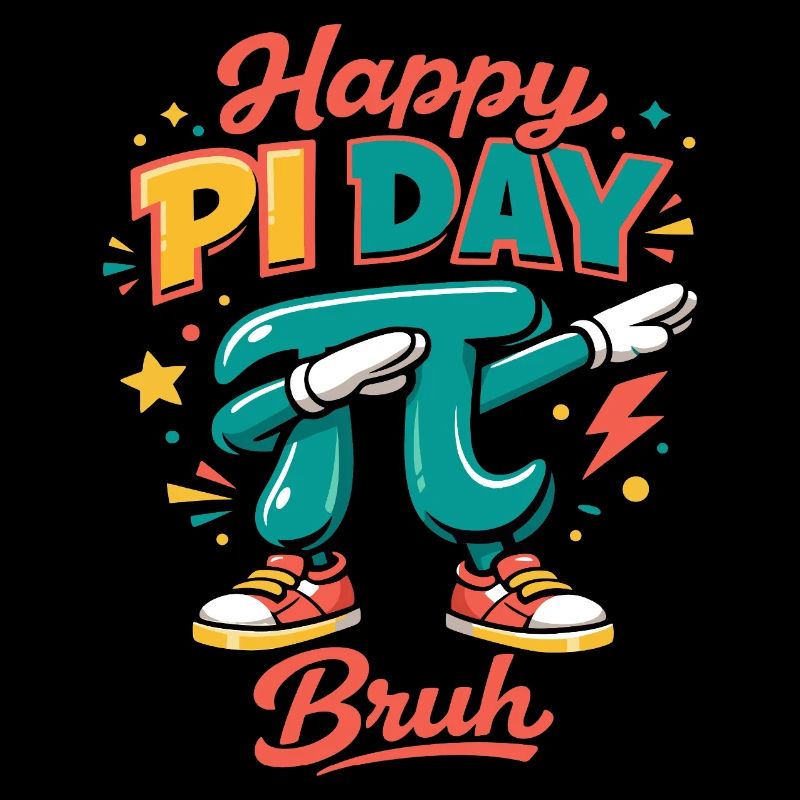 Happy Pi Day Bruh Dabbing Pi Math Saying Retro